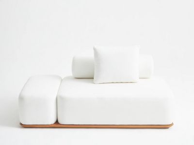 Sofá Modular Presença Absolutta com Puff