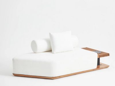 Sofá Canto Modular Presença Absolutta com Mesa